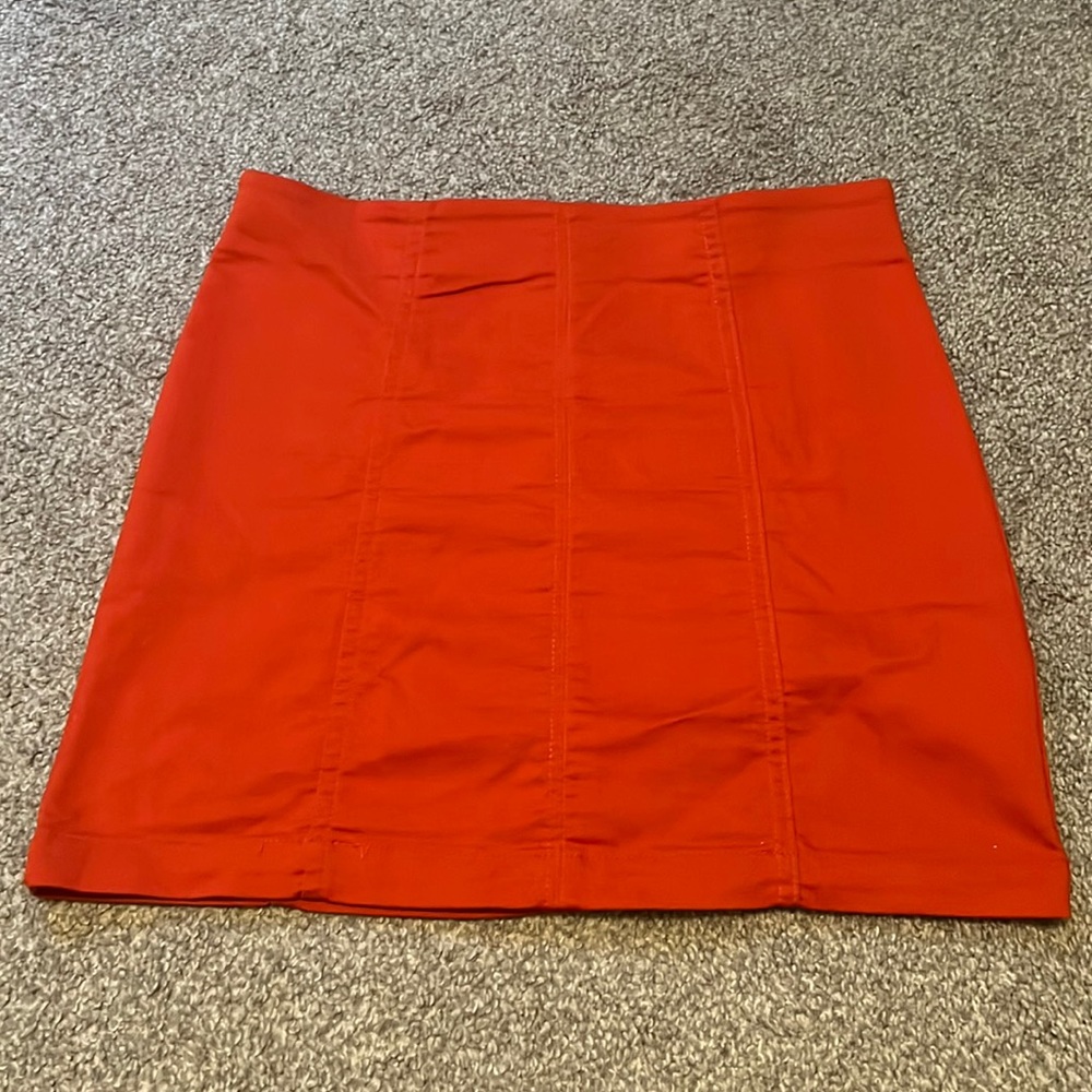 Redish orange mini skirt